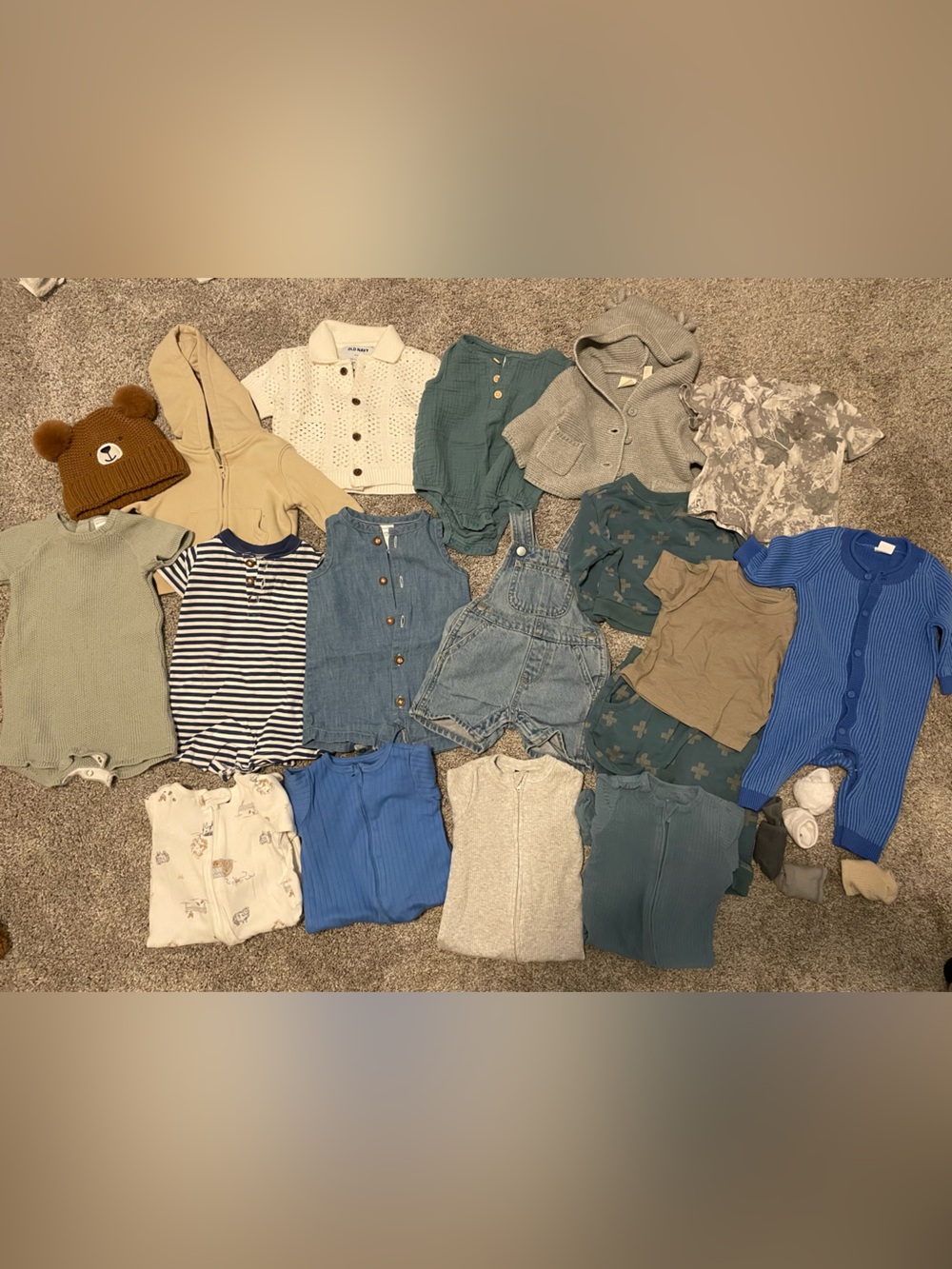 GAP, Abercrombie, Old Navy and Carter's Baby Boy Clothing Bundle Outfits